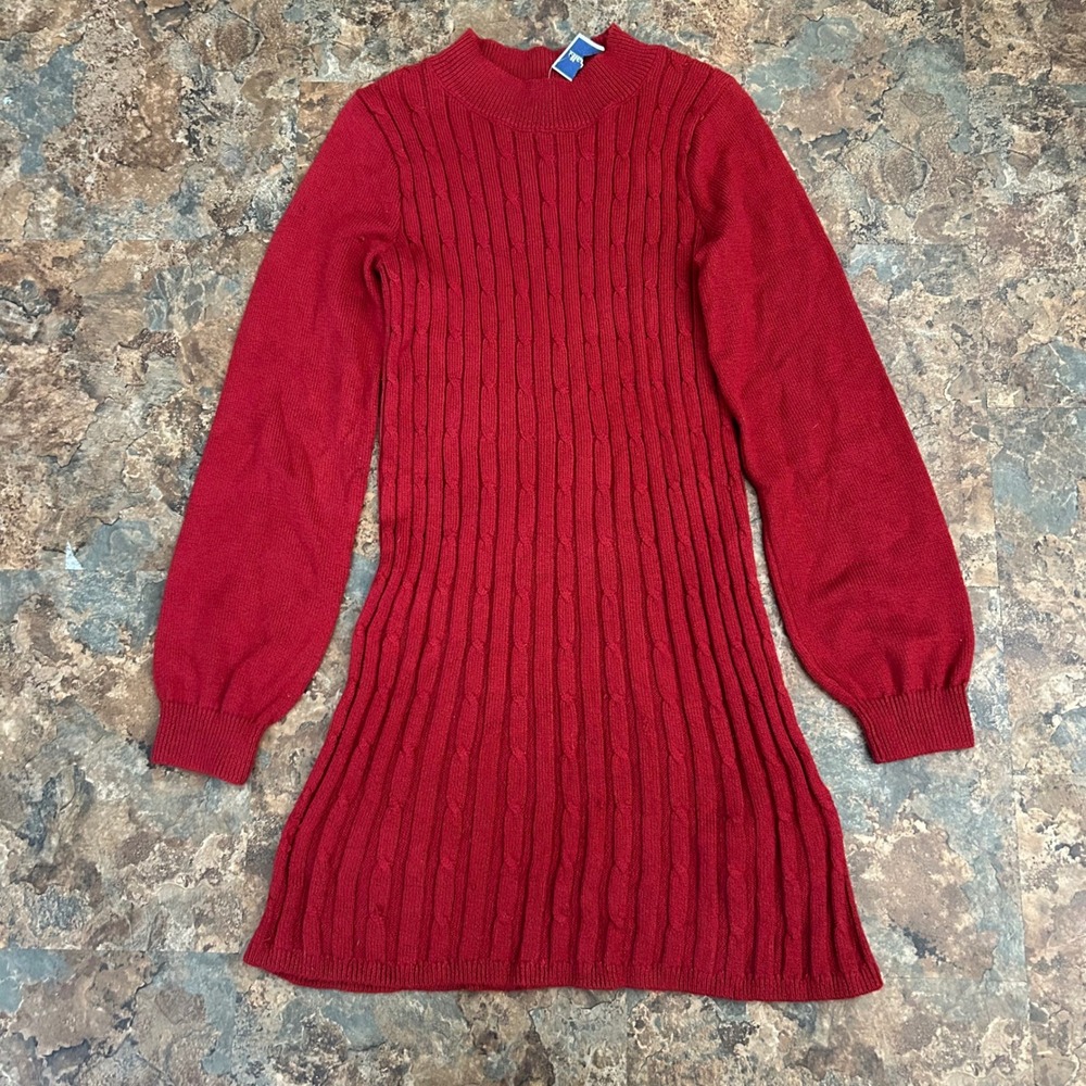 Abercrombie Kids Sweater Dress Girls Size 15/16 Red